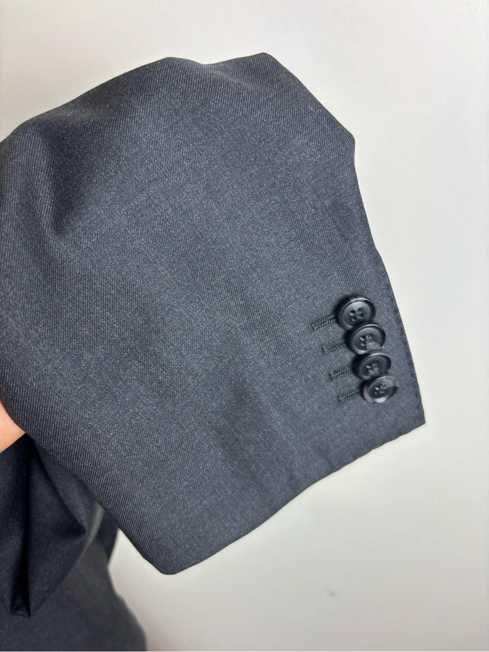 Suit Supply Vitale Barberis Canonico Wool  Dark Grey 2 Button Blazer Size 54